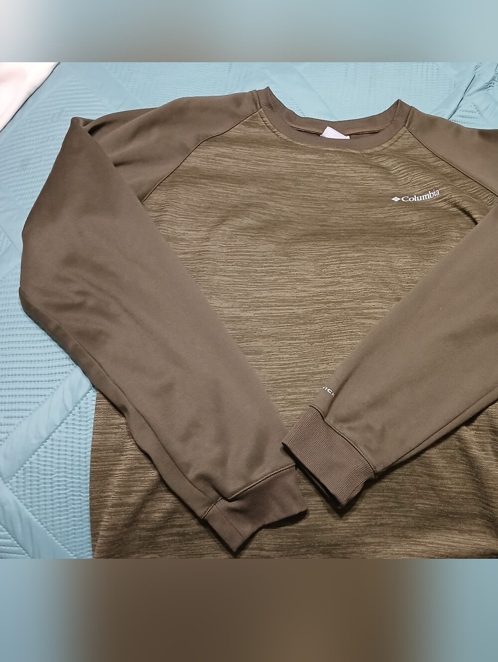 Columbia Olive Green Pullover Sweatshirt Mens Large Outdoors Layers